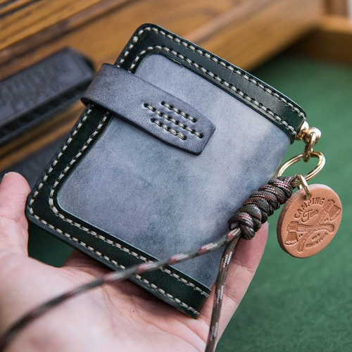 兰泽 Набор материалов, портативный бумажник, ремешок ручной работы, «сделай сам», из натуральной кожи