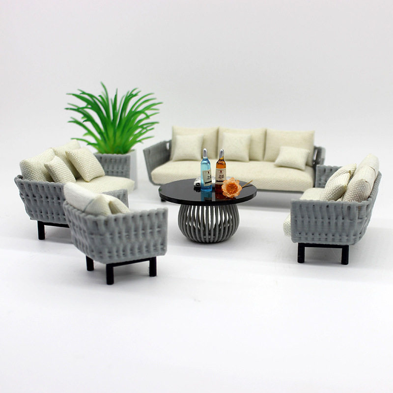 Dollhouse 仿真微缩 娃娃屋 户外休闲 藤椅 座椅子 茶几 模型食玩,模玩/动漫/周边/娃圈三坑/桌游,盒蛋/扭蛋/联名摆件,淘宝优惠券,粉丝福利购,淘宝优惠卷