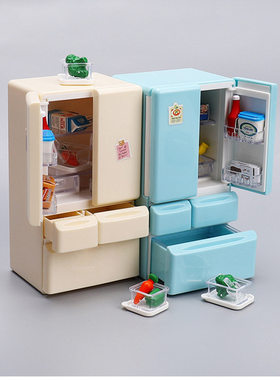 dollhouse 仿真微缩 迷你小冰箱 冷柜 过家家玩具模型摆件道具