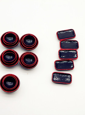 Dollhouse 娃娃屋 仿真微缩 日式 黑色 拉面碗 盘 迷你 食玩模型