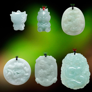 翡翠龙生肖龙玉佩龙属相大款龙小龙玉佩玉牌男女吊坠小款玉龙大全