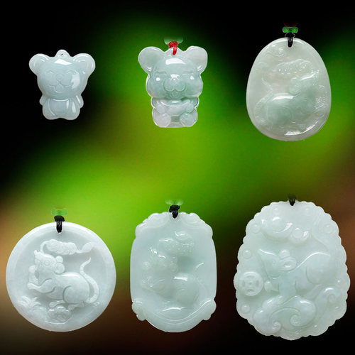 翡翠鼠生肖鼠玉佩鼠属相项链小鼠玉佩玉牌男女吊坠大小款财鼠大全