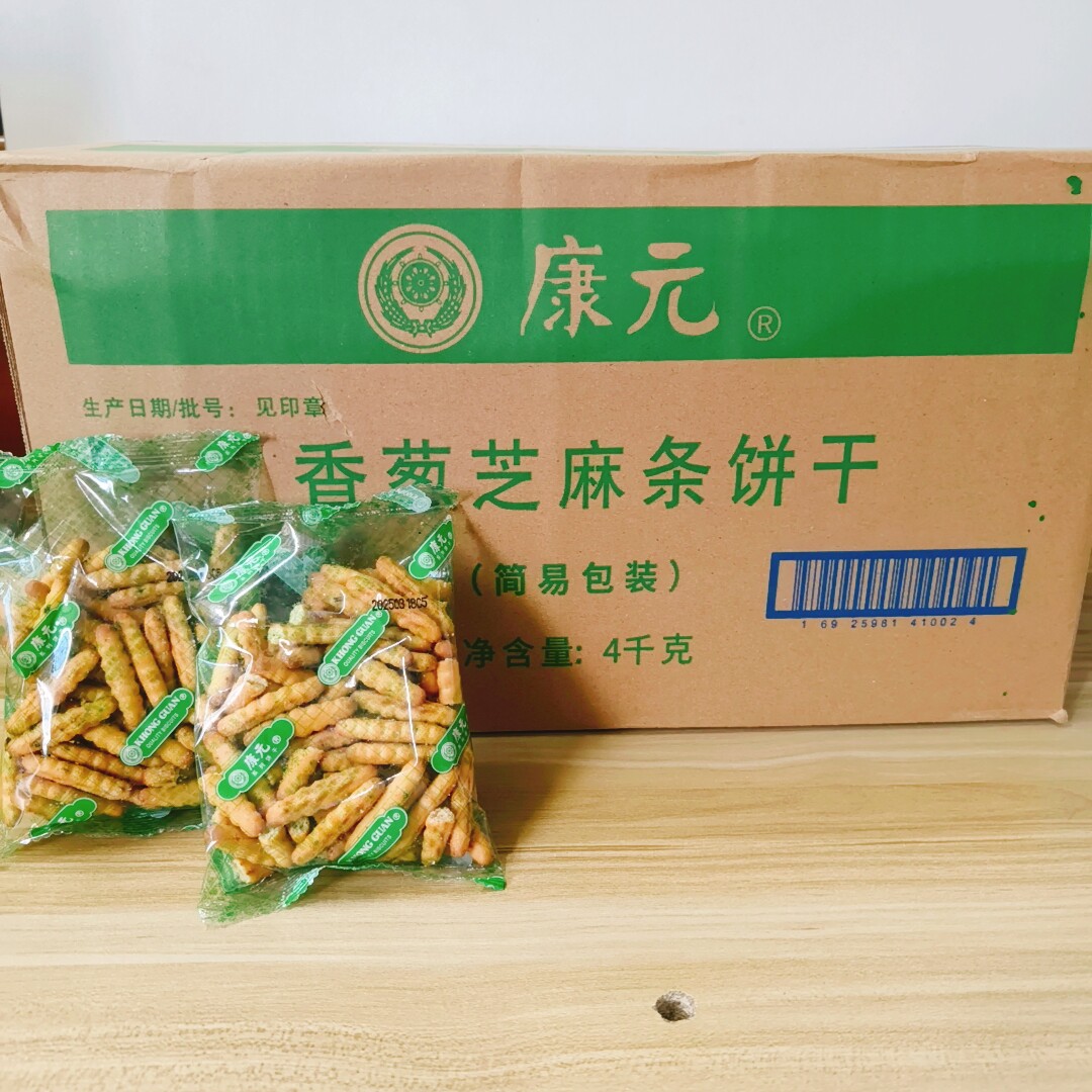 康元香葱芝麻条咸味饼干