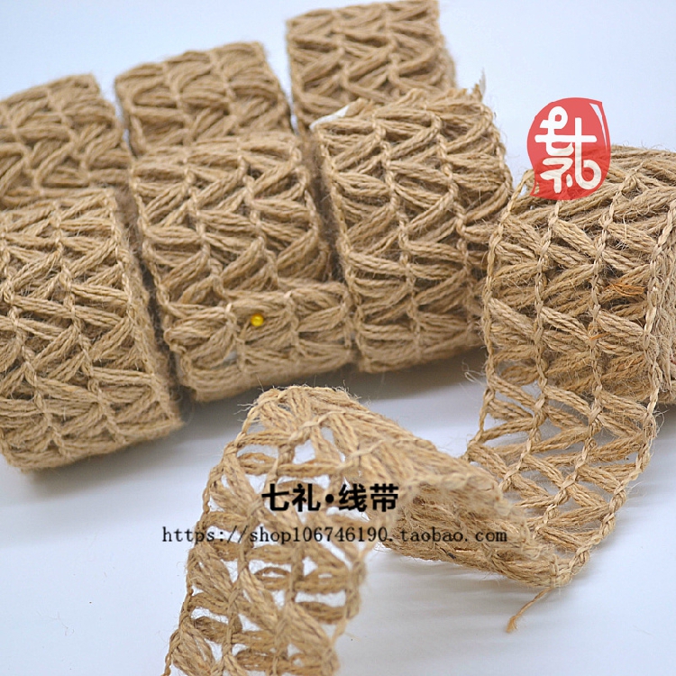 七礼线带麻绳花边手工DIY材料包装工艺品绳子织带镂空麻扁麻黄麻|msdalam kategori rumah Fabrik, bahan-bahan jahitan DIY, alat dan produk siap, Aksesori jahit DIY/aksesori/aksesori, tali - dari Buy2taobao.com untuk memberikan perkhidmatan ejen Taobao profesional membeli