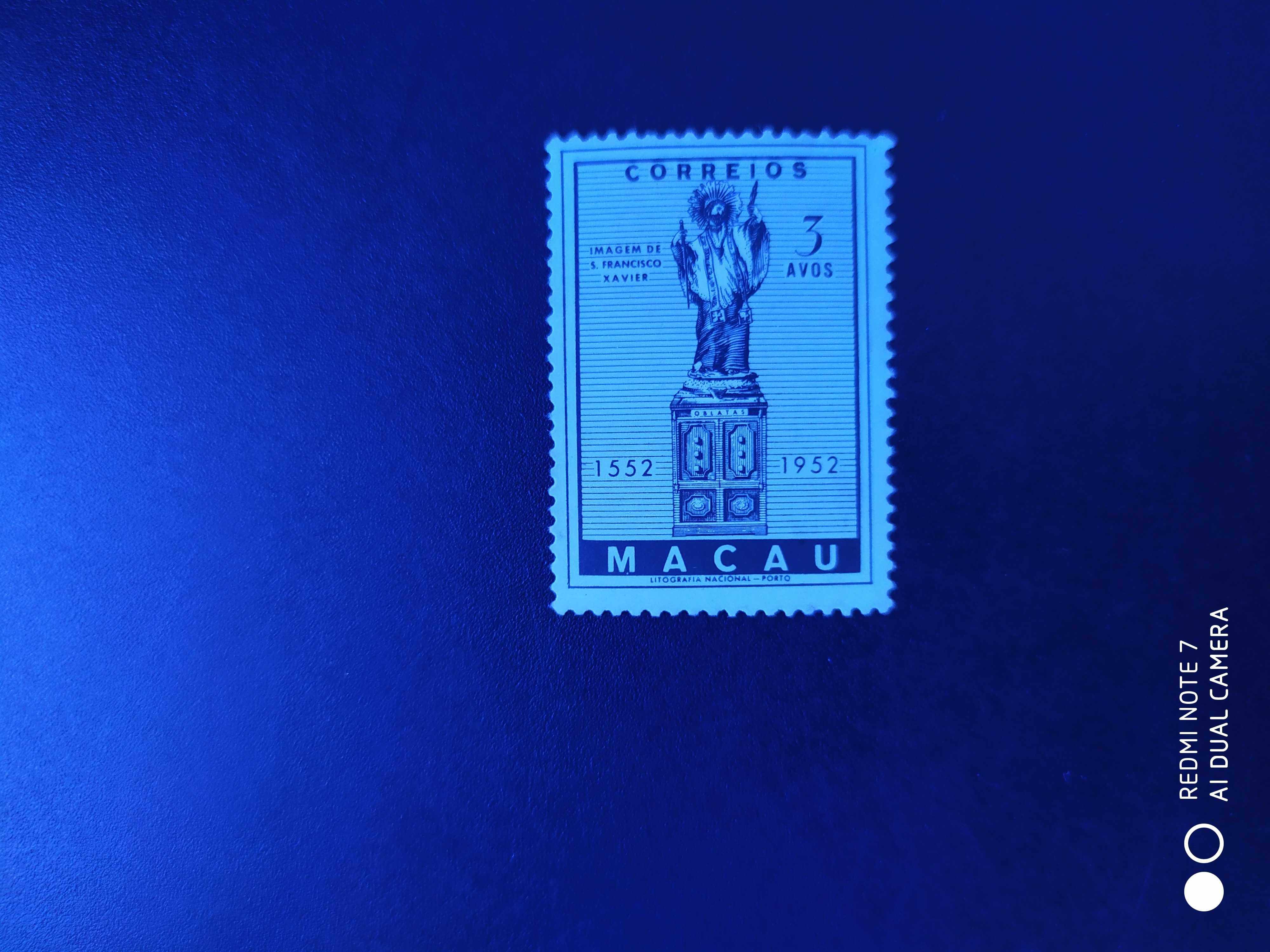 澳门1952年圣方纪400年邮票1新