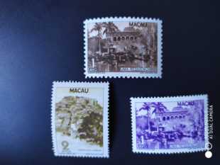 澳门1950年风景邮票3新