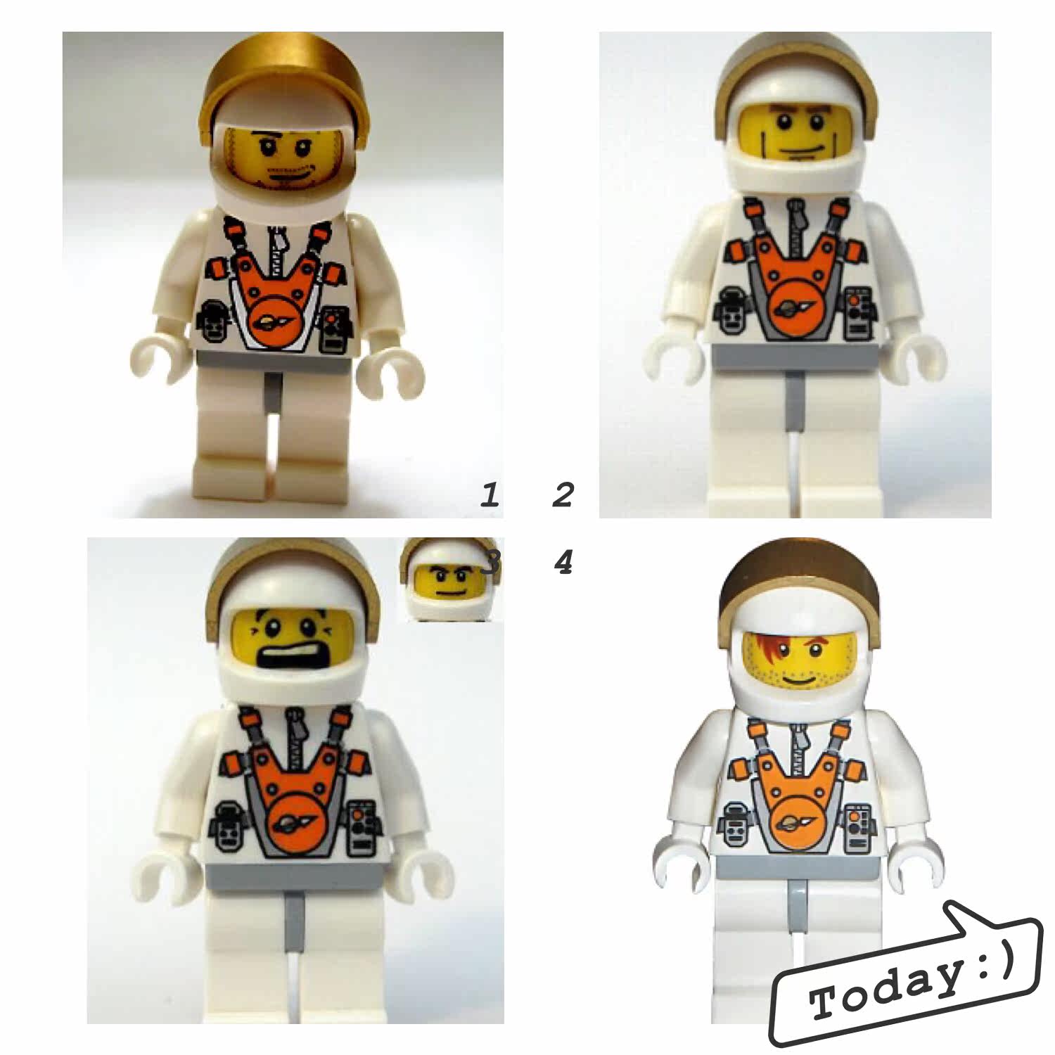 乐高lego 太空系列 绝版人仔 mm008 011 012 015 火星任务 宇航员