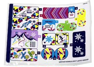 乐高Lego 原装贴纸 女孩好朋友系列 41324 滑雪度假村缆车