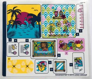 乐高Lego 原装贴纸 41374 女孩好朋友系列 安德里亚的泳池派对