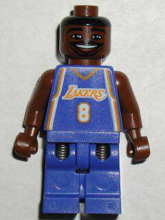 乐高Lego NBA篮球 弹簧腿人仔 nba035 湖人队8号 科比 紫金战袍