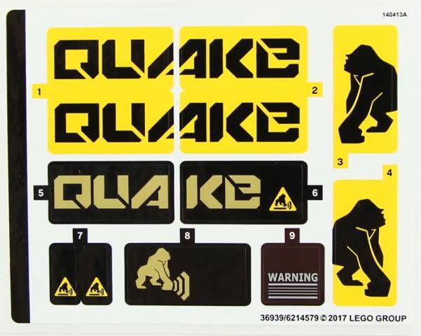 乐高lego 幻影忍者 70632 原装贴纸 大地威能机甲 原装玩具