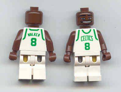 乐高Lego 绝版 NBA篮球弹簧腿人仔 nba040 8号球员 沃克 凯尔特人
