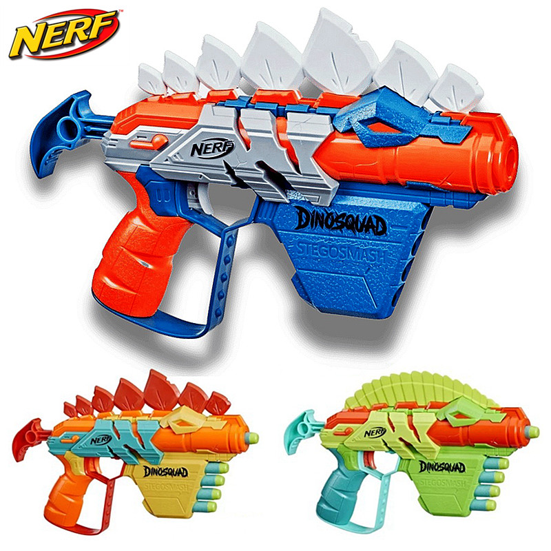 [散货]Nerf热火恐龙小队剑龙发射器儿童手动发射恐龙软弹玩具手枪