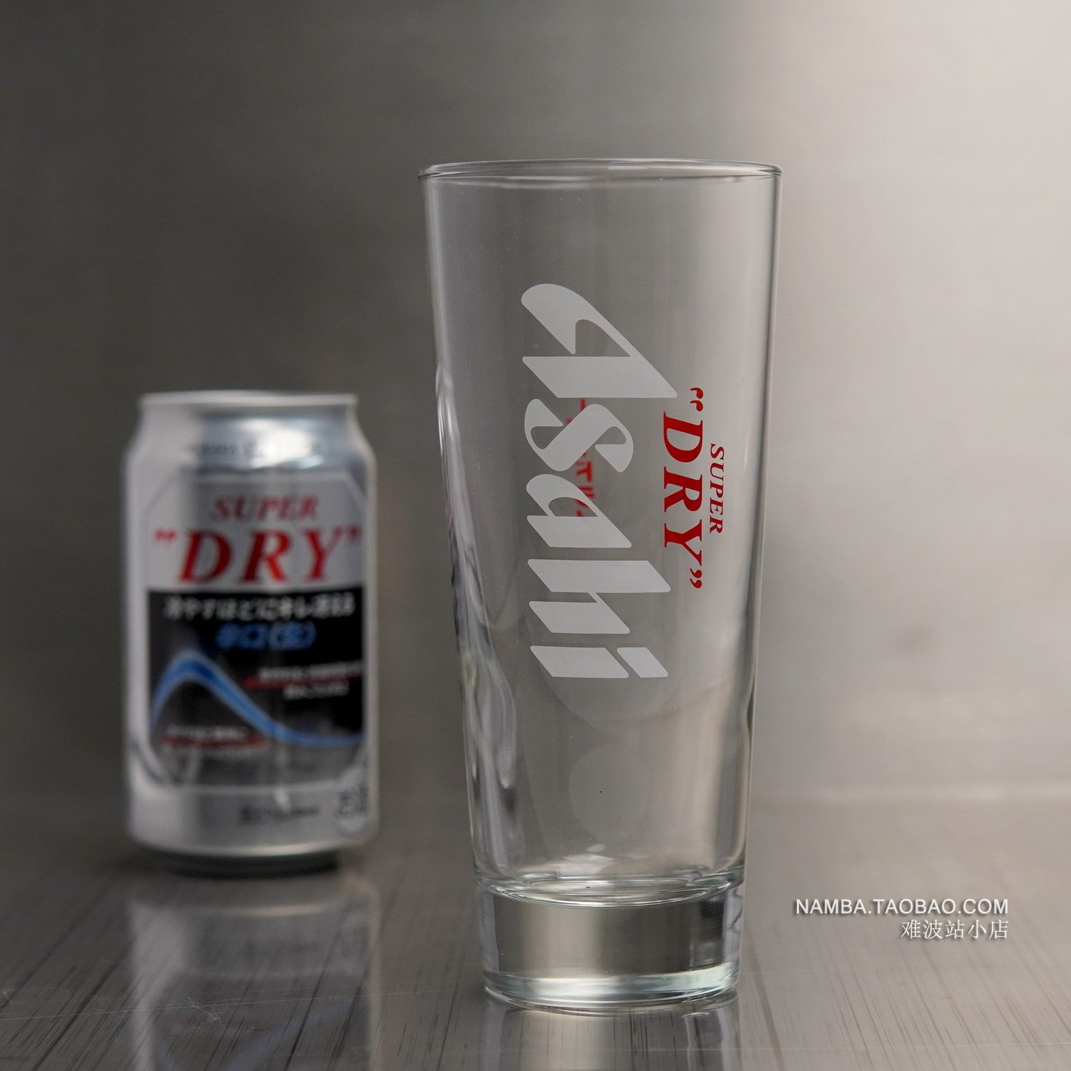 日本Asahi朝日SUPER DRY辛口啤酒杯 直饮玻璃杯扎啤杯子厚底耐热图片
