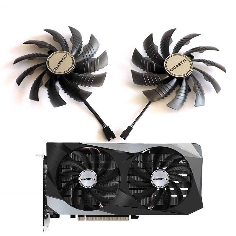 技嘉 RTX3050 WINDFORCE OC8G GTX1650 GAMING显卡风扇 直径9.5CM