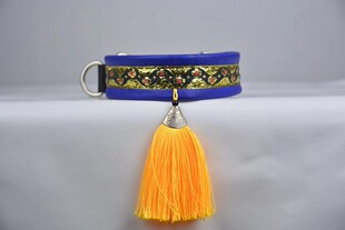 ZIF复古民族风羊皮真皮宠物狗项圈惠比特格力小灵缇雪纳瑞犬脖套