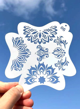 彩绘镂空模板图案节目化妆舞台妆