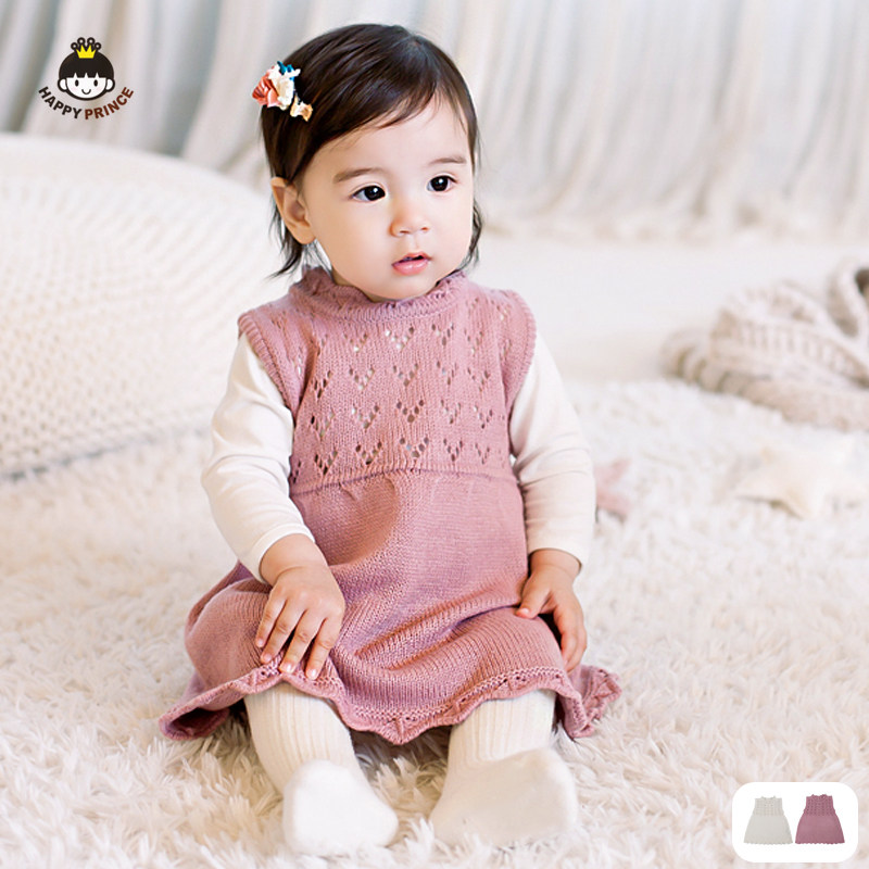 韩版新生婴幼儿童装0-6-12个月可爱针织公主毛衣裙女宝宝衣服秋冬