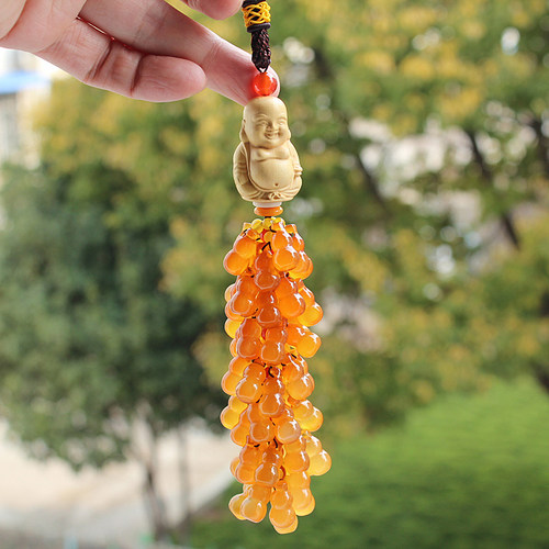 汽车后视镜挂件天然玛瑙玉石