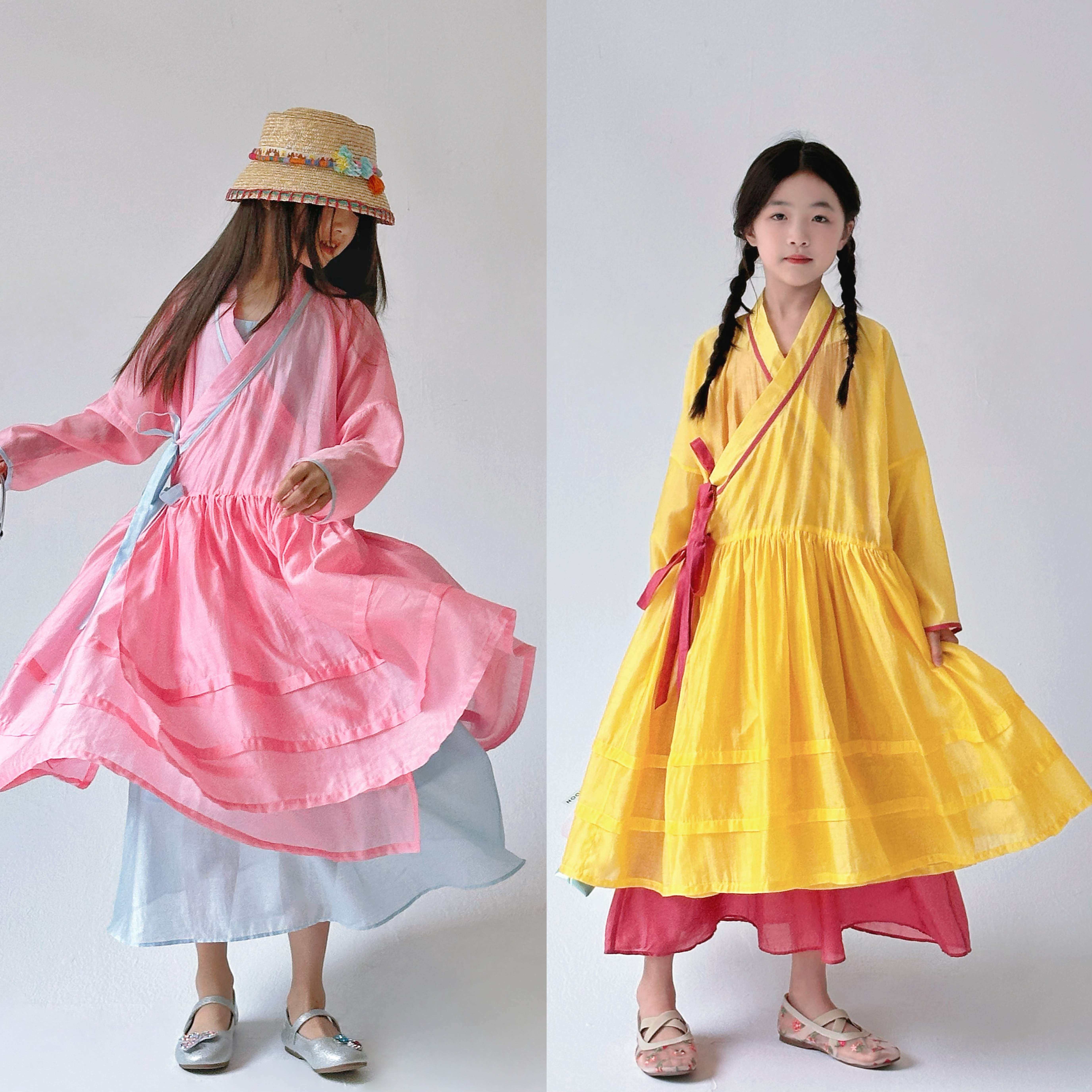 『明制少女』小众改良极简日常明制汉服人丝轻薄长衫二件套