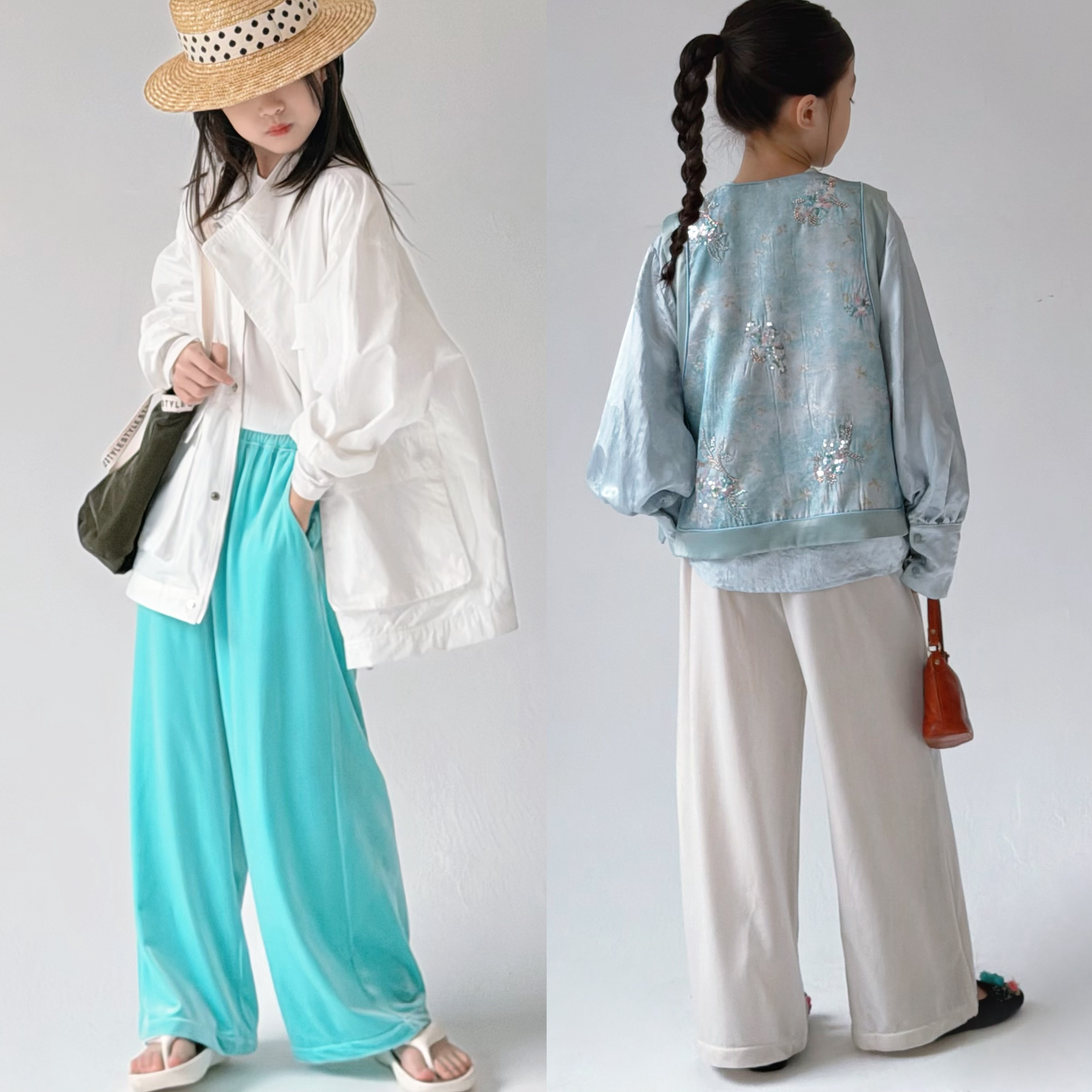 『封神』口碑返单 小众设计师新中式高品质丝绒直筒裤 亲子 必入