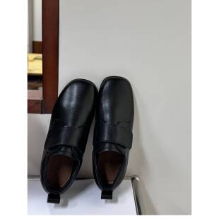 亲子 小众中小学生校园英伦头层牛皮时髦黑色皮鞋 黑标校鞋