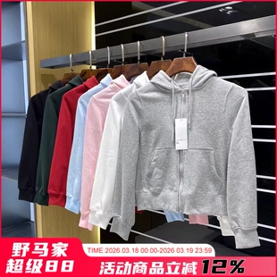 日单！100纯棉！亲肤透气！春季女士时尚休闲百搭连帽卫衣外套潮