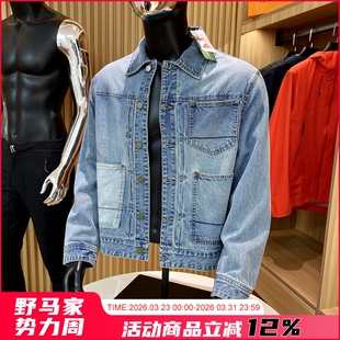 男士 岛国高端线 新款 秋季 复古磨白牛仔夹克外套潮 重工全棉水洗