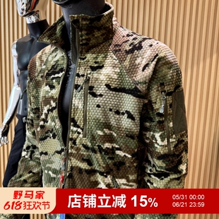 鼎级主推！君版！户外牛货秋冬新品男士立领迷彩抓绒中间层外套潮