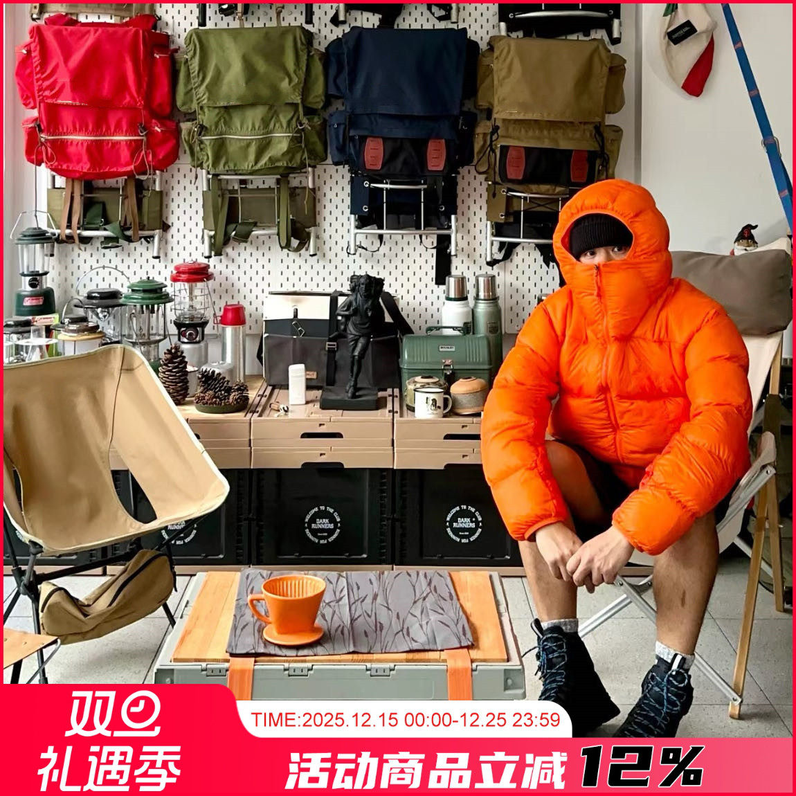 超厚保暖蓬松连帽棉衣棉服