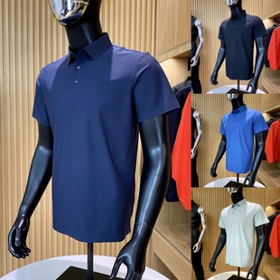 压胶弹力短袖 新品 男士 潮 POLO衫 户外速干面料 都市商务通勤 夏季
