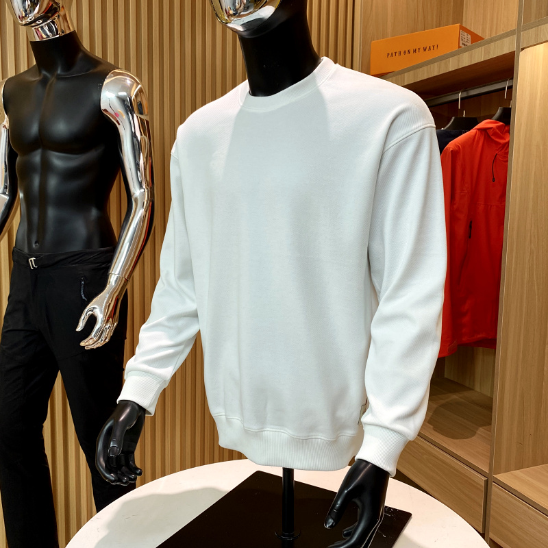 宽松圆领套头卫衣重磅380G斜纹