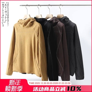 波浪纹抓绒哈苏连帽卫衣 设计师线 男士 新品 宽松套头外套潮 冬季