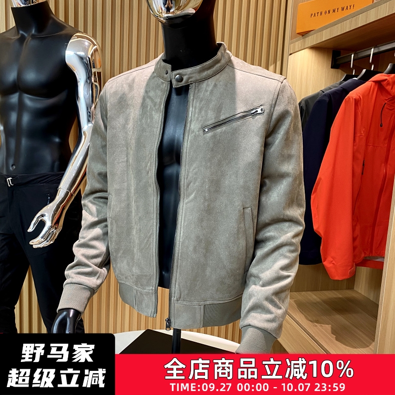 進口麂皮绒高端质感夹克外套男