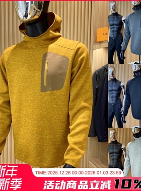 压轴主推！户外飞禽秋冬阳离子针织一体绒压胶连帽卫衣运动T恤男