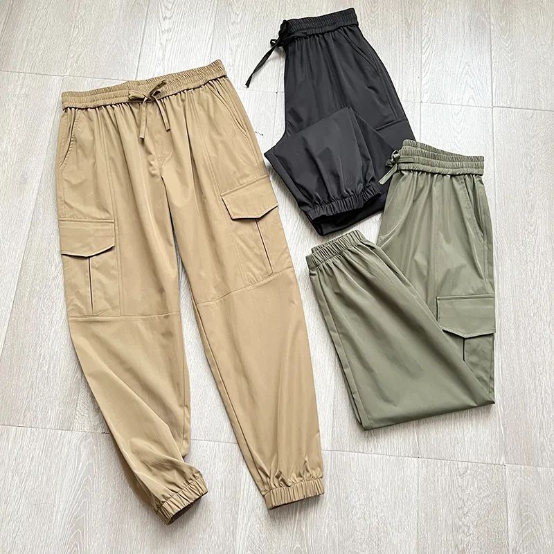 阿美咔叽风！美式休闲！速干透气！夏季男士工装裤直筒九分休闲裤