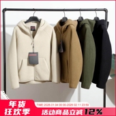 秋冬男女款 一件可过冬 550g重磅双面摇粒绒 加厚保暖连帽外套潮