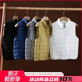 秋冬男可收纳保暖羽绒马甲背心 防风防泼水 线下599 90白鸭绒