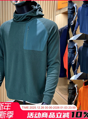 城市版P绒！户外飞禽！秋冬轻量化胸前压胶口袋抓绒连帽卫衣T恤