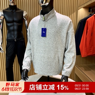 重磅主推！户外猛货！半拉练设计！秋冬男士立领宽松薄绒运动卫衣