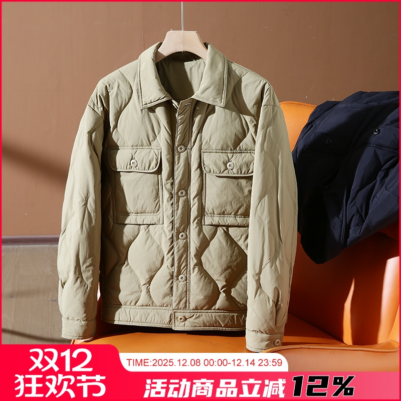 翻领休闲保暖羽绒服外套潮