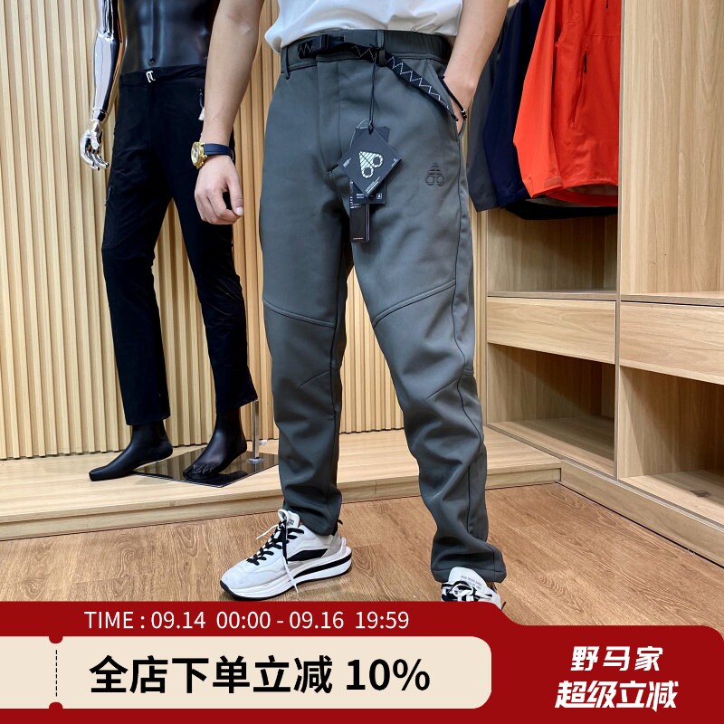 高端捡漏局！柔软GTX户外弹力男小直筒加绒保暖软壳裤登山休闲裤