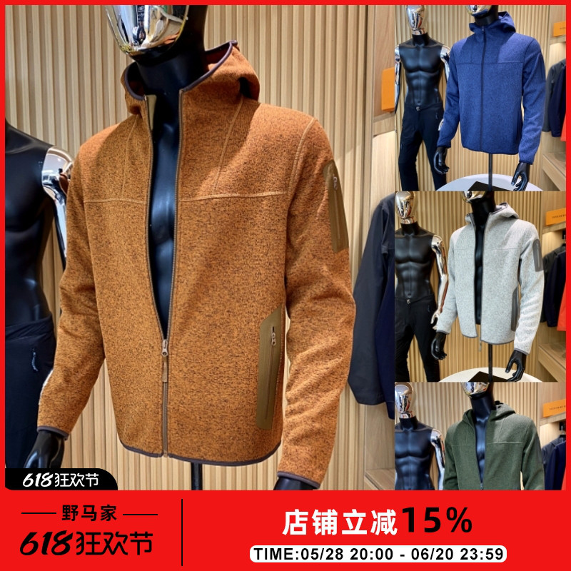 户外飞禽保暖连帽抓绒衣外套夹克