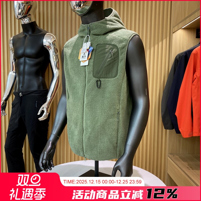 加厚摇粒绒保暖连帽马甲背心