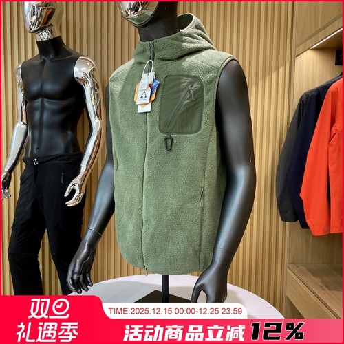 加厚摇粒绒保暖连帽马甲背心