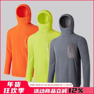 清货!多巴胺色系户外轻量化连帽长袖!蓄热保暖男女秋冬抓绒卫衣