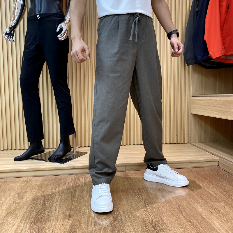 请珍惜!少量!西班牙订单!45棉+55亚麻!夏薄款宽松棉麻休闲裤