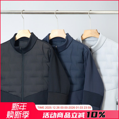 户外休闲针织拼接立领羽绒服外套