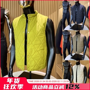 日系复古HEAT发热保暖轻量皱感防风透气秋冬男女立领绗缝马甲背心