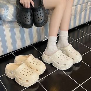 厚底医用护士医护专用包头 高颜值防滑洞洞鞋 女新款 夏季 沙滩鞋